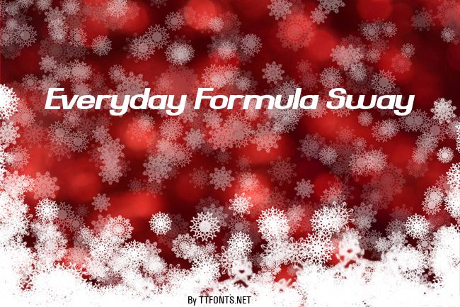Everyday Formula Sway example